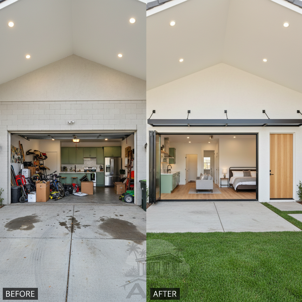 3-Car Garage Conversion in San Fernando